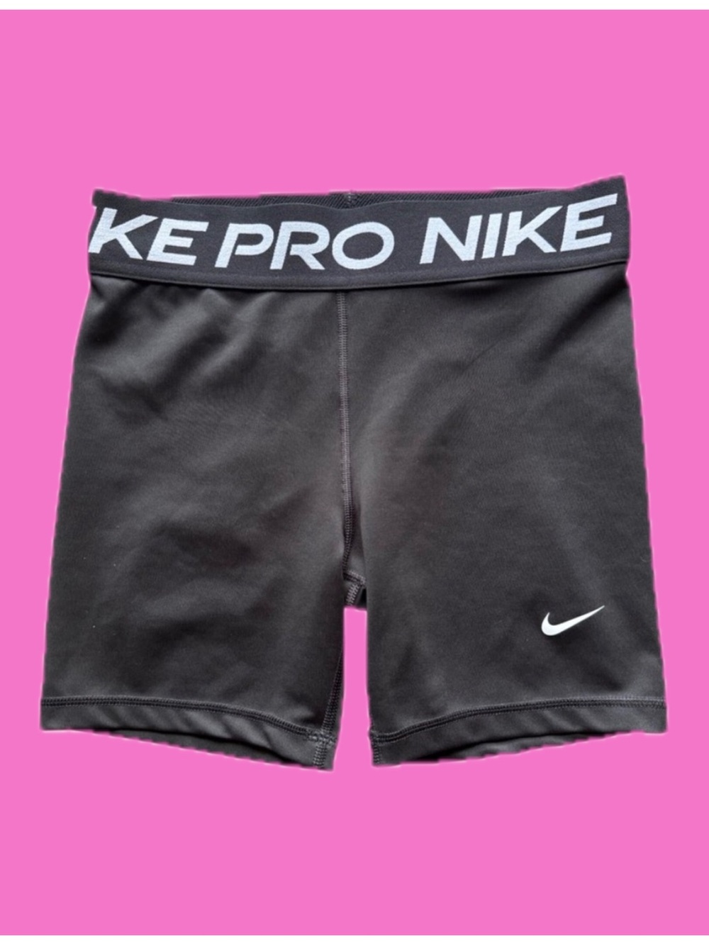 Nike Pro Dri-Fit Womens Compression Shorts Size L Black Workout Run Athletic Gym
